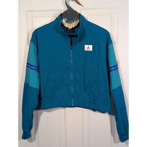 Jordan Full Zip Jacket Women's Medium Aqua Flight Woven Retro DQ4625-367